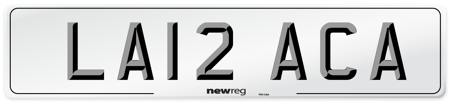 LA12 ACA Number Plate from New Reg